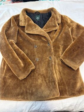 wild fable faux fur pea coat